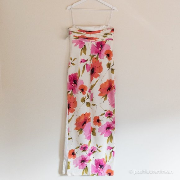David Meister Floral Silk Dress *NWT* – Strapless / Formal Dress – US 8 - Picture 11 of 16